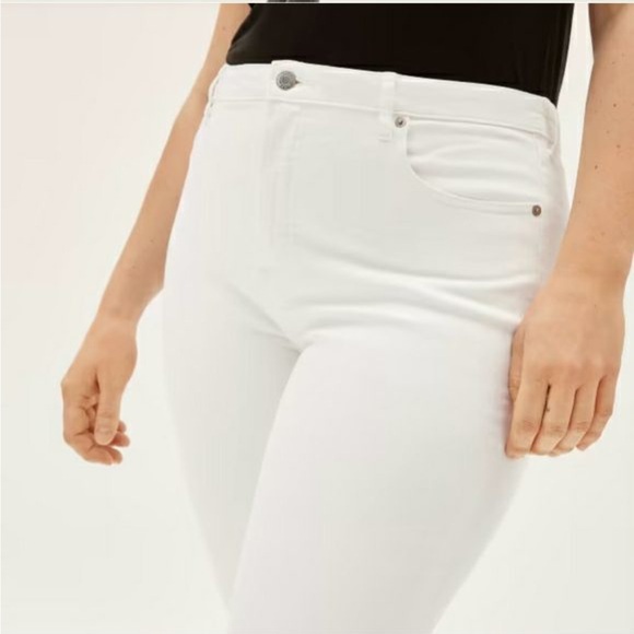NWOT Everlane White Curvy Authentic Stretch High-Rise Skinny Jeans - Picture 2 of 12